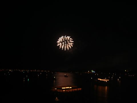 1989 Ford Bronco - Lake Wylie absolutely covered in boats, with a beautiful fireworks show over the lake...