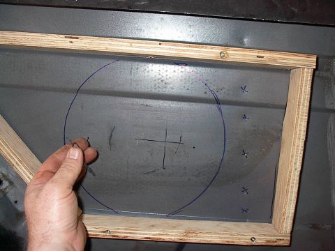 1986 Ford Bronco - Here I am using pilot holes and wire to gauge the depth I can recess into the quarter(actually did this right through the vinyl much earlie…
