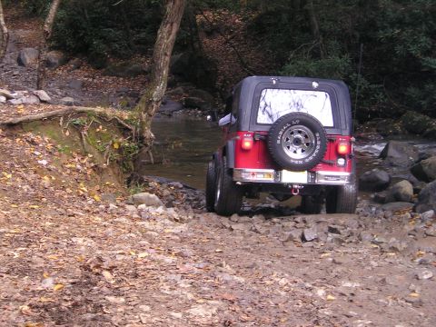 1996 Ford Bronco - Tim about to cross the water