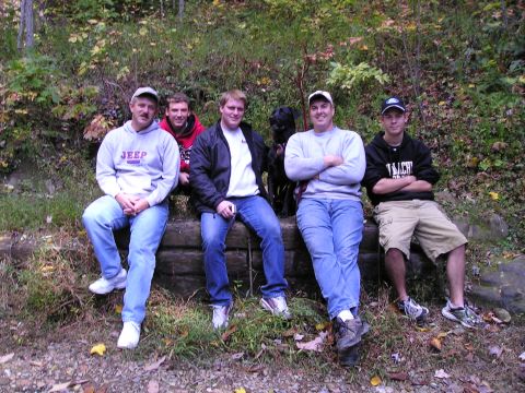 1996 Ford Bronco - Tim, John, Oscar, Molly, Jon, Me