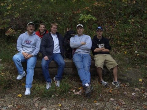 1996 Ford Bronco - Tim, John, Oscar, Molly, Jon, Me