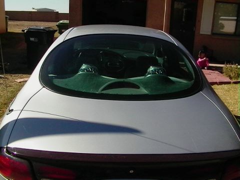 1999 Ford Taurus - Rear view of a 1999 Ford Taurus, showing the trunk and interior details.