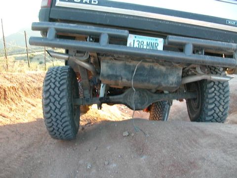 1984 Ford Bronco - Two wheel action. (front right was 6 inches off the ground.)