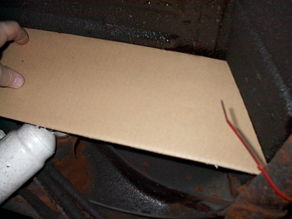 Mock up the side walls in cardboard. At 22" wide there's still room to get the shocks off the upper studs, I made sure !