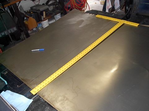 1986 Ford Bronco - You don't need much sheet metal for this project. The outside measurements needed are about 37" X 26". I used my 2'X4' metal brake and rubb…