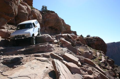 1993 Ford Bronco - me coming down cliffhanger