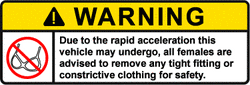 1991 Ford Bronco - This is a warning label with text and a graphic symbol related to vehicle safety.