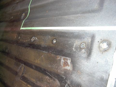 1986 Ford Bronco - By drilling holes in the floor you are able to button weld the box's flanges to the floor from above instead of having to weld upside down.…