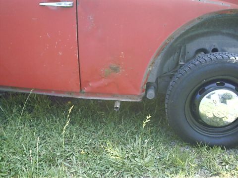 1950 Volkswagen Kubelwagen - Quarter panel damage.. Before