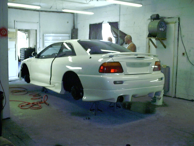 After the car was entirely painted and partially assembled. The digital shots really do not do the Pearl in the paint justice.