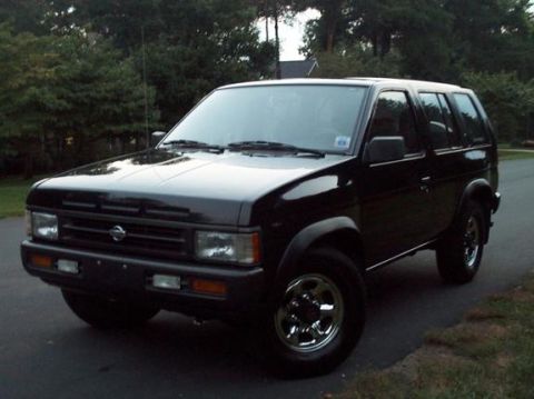 1995 Nissan Pathfinder - Front-quarter shot in the street.