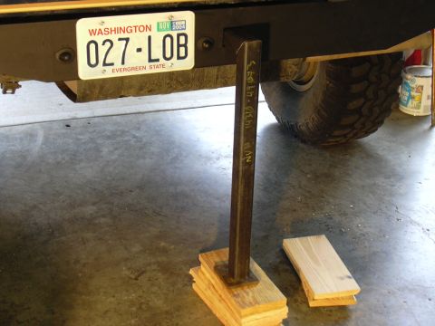 1991 Ford Bronco - Here I am eyeballing the next piece to get it straight before I weld it