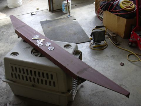 1991 Ford Bronco - I beveled the bottom for max clearance. It took a few cutting wheels and 2 sawzall blades to cut the 3/8" steel