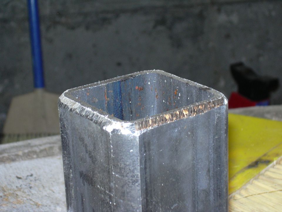 I also beveled the receiver material