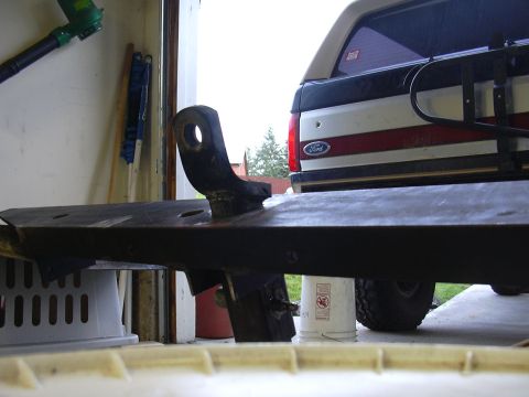 1991 Ford Bronco - Checking the fit with the hitch I use as a recovery point