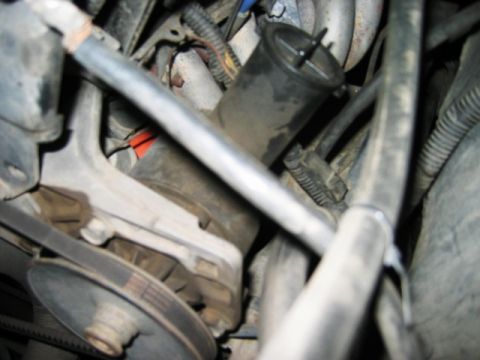 1985 Ford Bronco - A view of the engine bay shows various mechanical components and wiring harnesses.