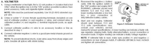 1986 Ford Bronco - Instructions detail how to connect a voltmeter to a vehicle's electrical system.