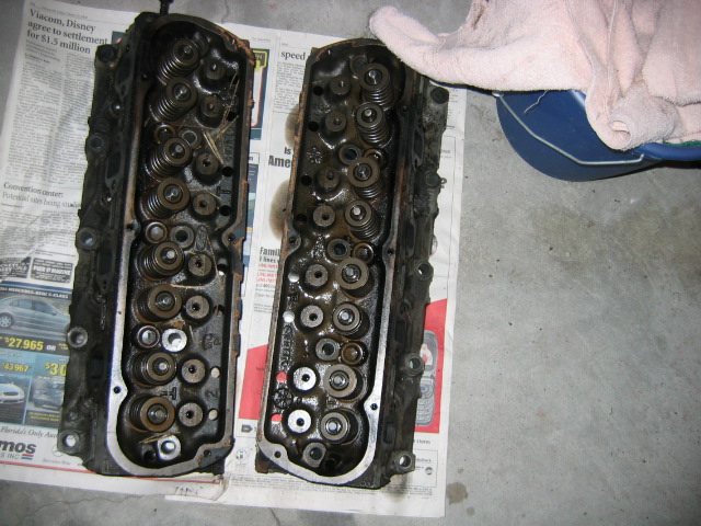 Stock 351 heads. I'll be reusing this, although they will have new springs installed.