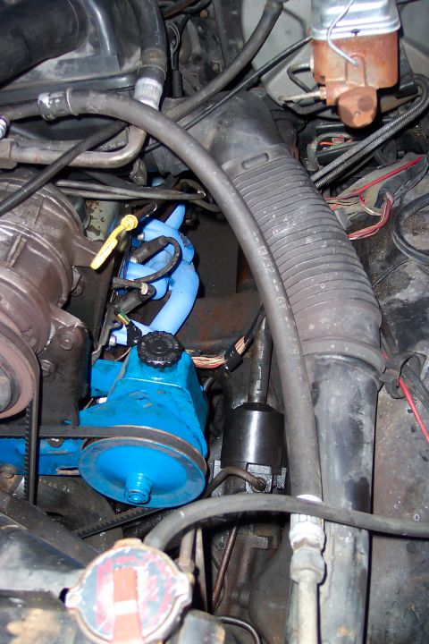 1986 Ford Bronco - Drivers Header and Saginaw PS Pump.