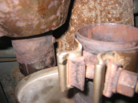 1995 Ford Bronco - Too get the pan out I had to disconnect my exhaust where the muffler meets the cat, not hard since I put a new cat back on 2 years ago.