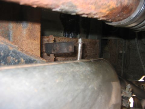 1995 Ford Bronco - I also had to remove the muffler from its hangers.