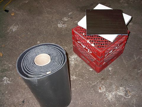 1986 Ford Bronco - Got this roll at Princess Auto for $21 CDN. Fourteen feet long, 20" long and self adhesive. It's 1/4" foam rubber coated with a soft, absor…