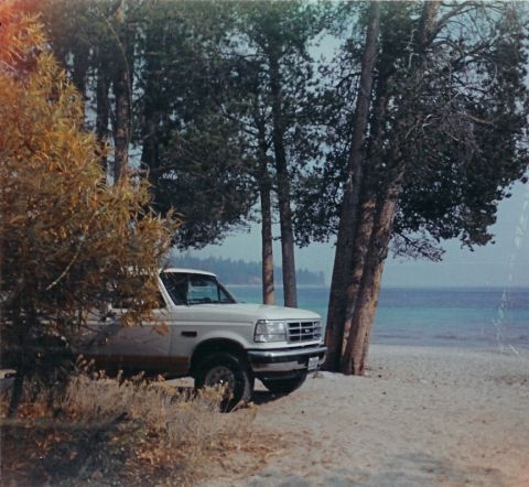 1995 Ford Bronco - on the beach at tahoe