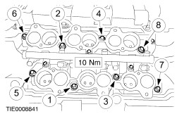 1999 Ford Contour - Lower intake manifold torque sequence.