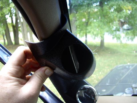 1986 Ford Bronco - Here's a shot with the trans temp gauge in the lower pod hole. Had to file for a while to get them to fit. Don't go too far you want them f…