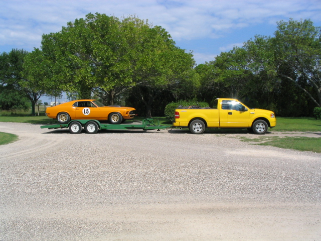 new truck and borrowed trailer.  Nice color combo...Sep 04