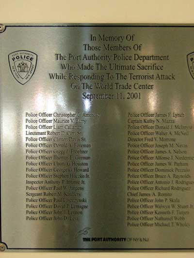 1995 Ford Bronco - A plaque lists the names of Port Authority Police officers who died on September 11, 2001.