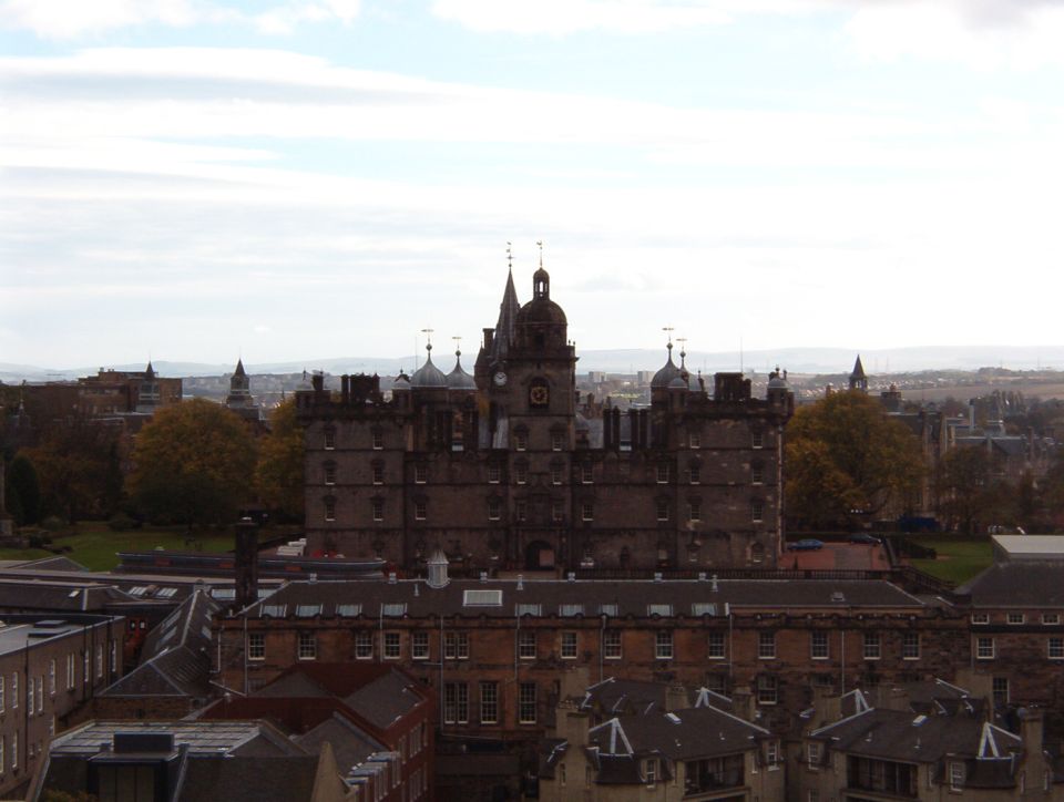Edinburgh, looking down from the castle.