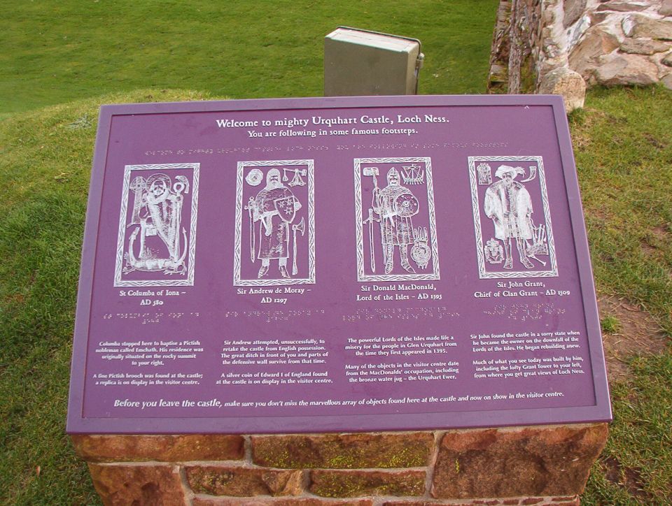 Urqhart Castle on Loch Ness, from which most of the monster sightings occurred.