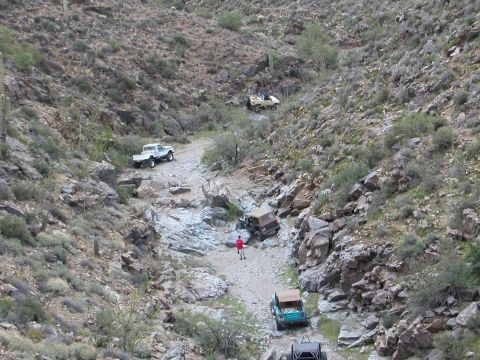 1984 Ford Bronco - Some other guys navigating the wash below the main road to martinez canyon