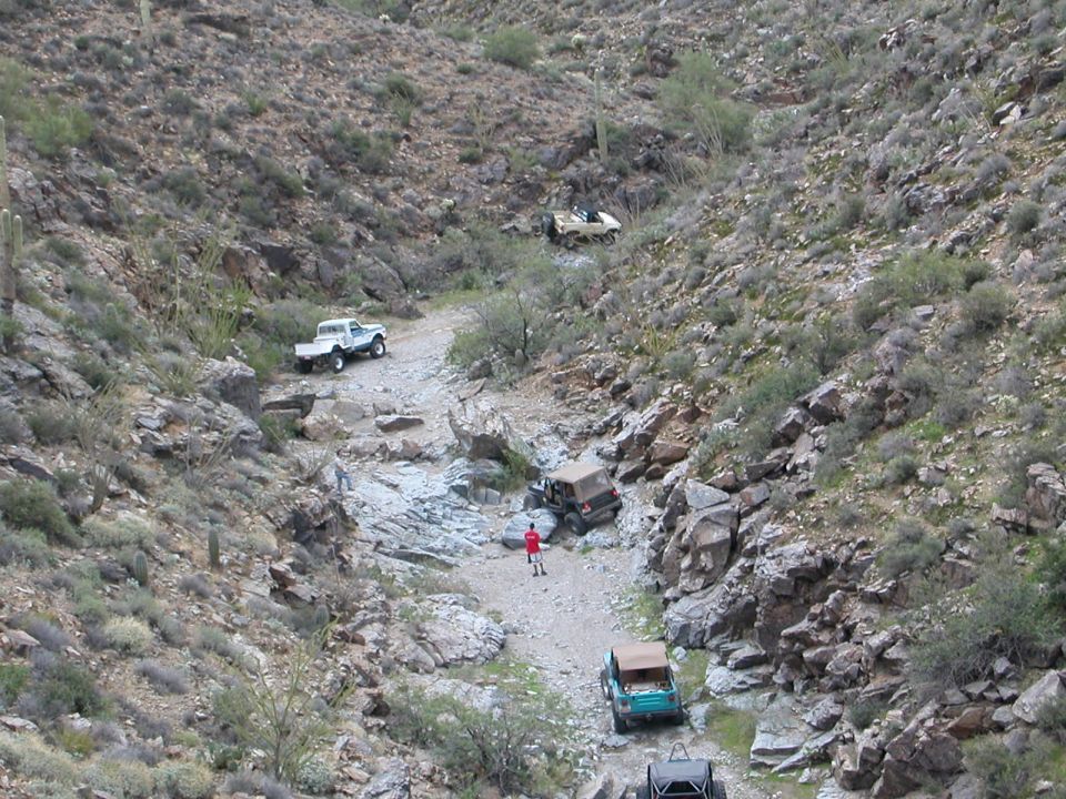 Some other guys navigating the wash below the main road to martinez canyon