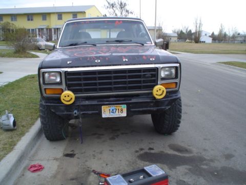 1981 Ford Bronco - from the previous picture I found the wires wadded up to install these... so about 10 minutes of drilling and I had a temp mounting spot. A…