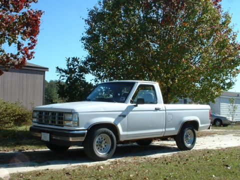 1992 Ford Ranger - This 1992 Ford Ranger pickup truck is parked outside on a sunny day.