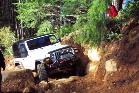 1996 Ford Bronco - Jeff Attempting To Go Up Mini Rubicon (11/6/2004)
