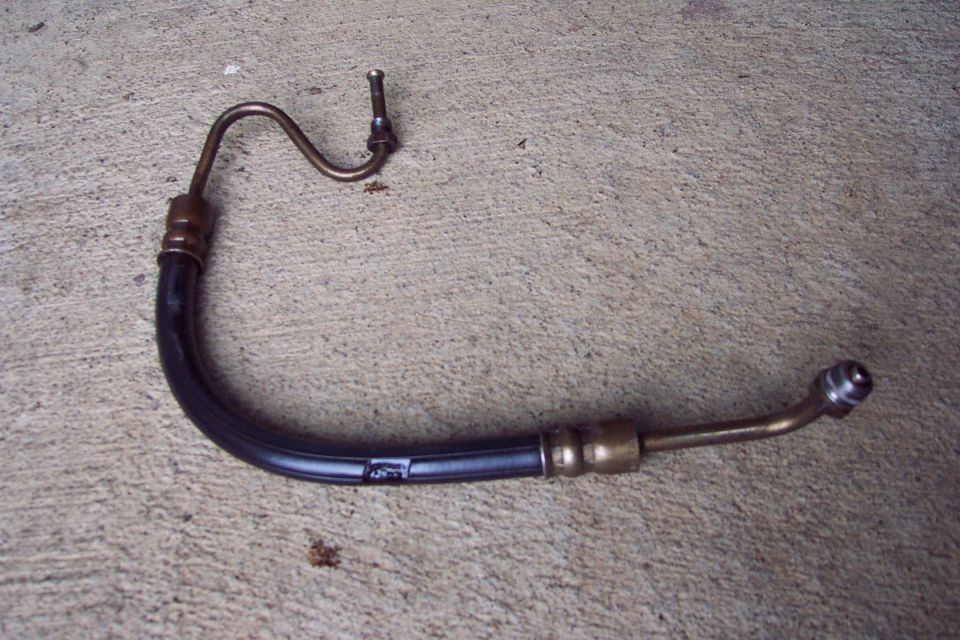 Power Steering Pressure Hose Damage.

The zip tie holding it away from contact with York OBA belt broke.