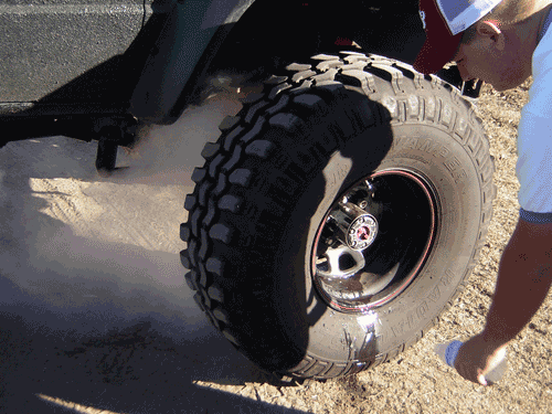 little trouble with Rob's brakes on the way...and a little fire..and brake caliper/rotor carnage