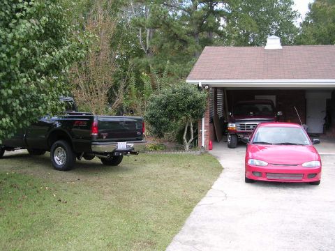 1995 Ford Bronco - The fleet of vehicles parked in my driveway