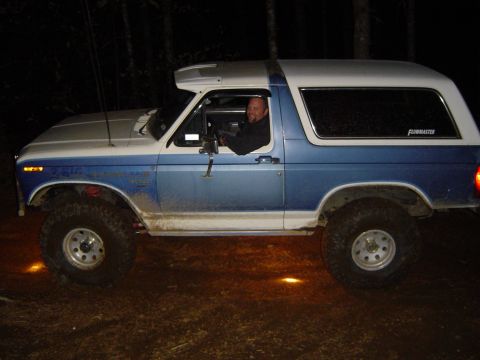 1989 Ford Bronco - Todd on canopener at night