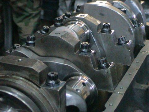 1979 Ford Bronco - Engine crankshaft and connecting rods assembly, likely from a V8 engine.