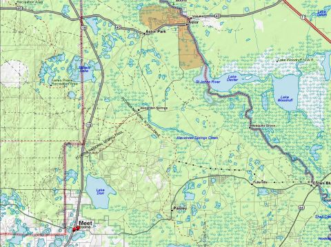 1993 Ford Bronco - This is a map of Florida's Lake County, detailing roads, lakes, and geographical features.