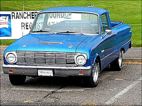 1967 Ford Ranchero - This blue 1967 Ford Ranchero pickup truck was photographed at an event.