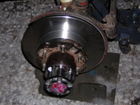 1995 Ford Bronco - new brake rotor/caliper/brakeline installed found a chunk of solid something that shot out of the caliper while bleeding..may have been par…