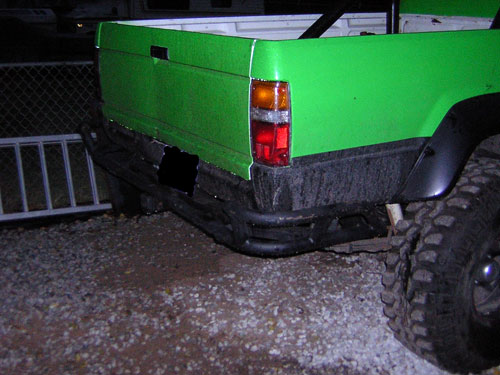 Rear bumper side