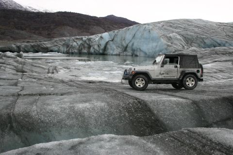 2003 Jeep TJ - Silver 2003 Jeep TJ parked on a glacier in front of ice formations.