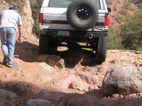 1984 Ford Bronco - Up the last of the rocks.