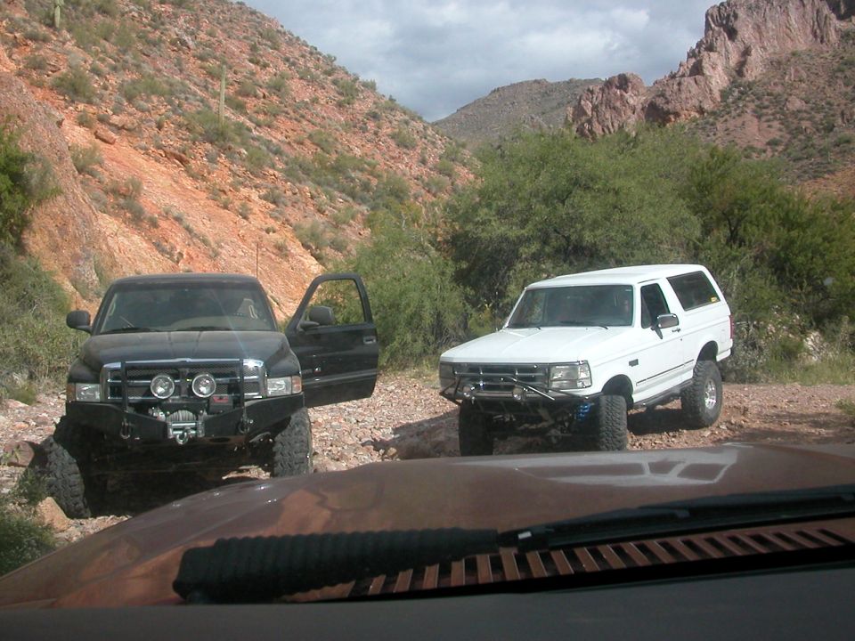 Just after being winched out of my Carb/Battery/Open diff. situation...